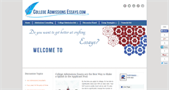 Desktop Screenshot of collegeadmissionsessays.com